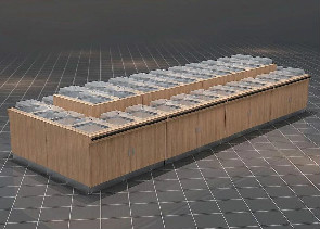 超市木制醬菜架